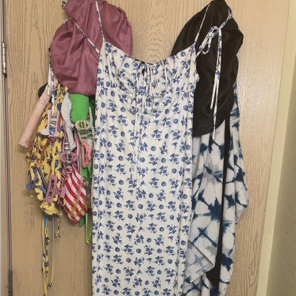 Blue and White Maxi Dress